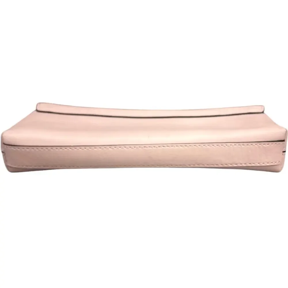 Kate Spade Light Pink Leather Bow Clutch Purse
